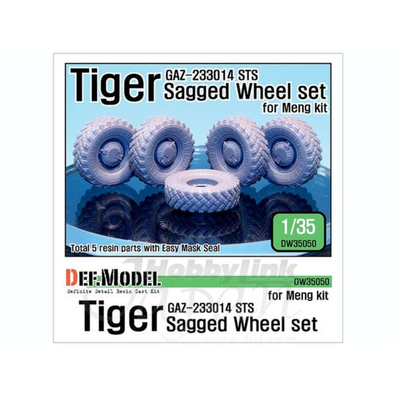 1/35 GAZ-233014 STS Tiger Sagged Wheel Set (Meng)