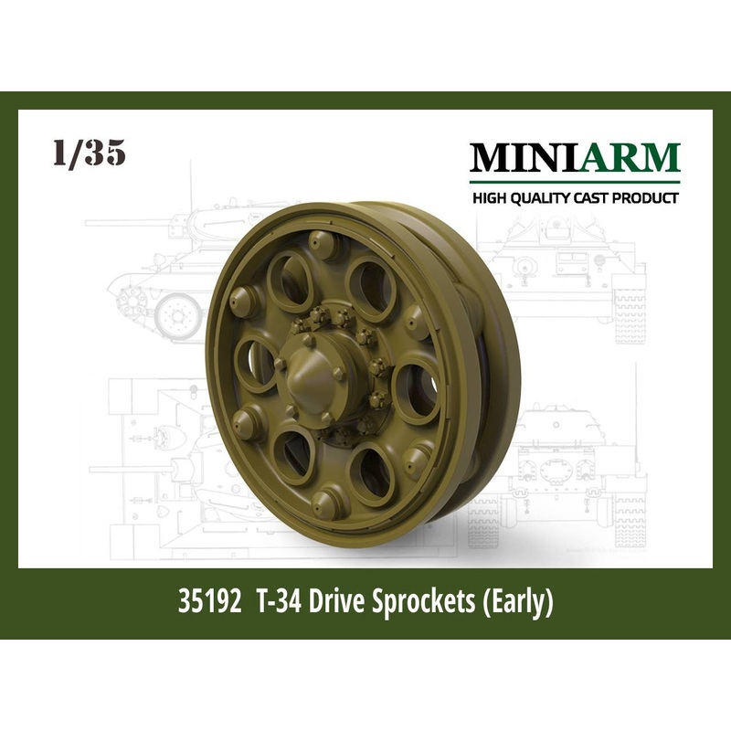 1/35 T-34 Drive Sprockets (Early Type) (for Dragon/Zvezda/Trumpeter)