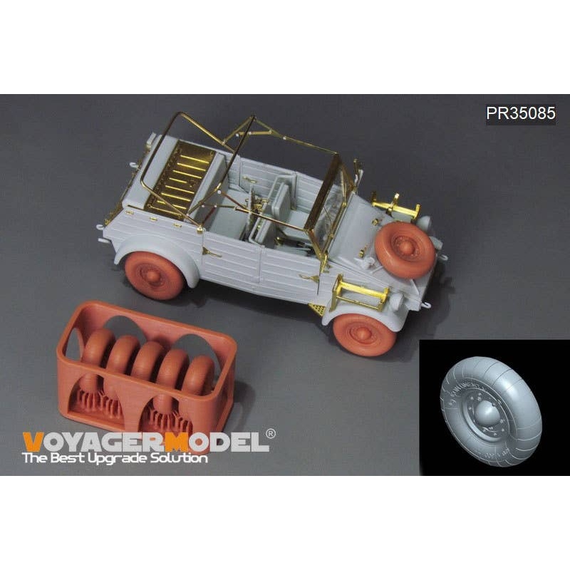 1/35 WWII German Kubelwagen Type 82 Africa Troop Special Balloon Tires Patten 2 (GP)