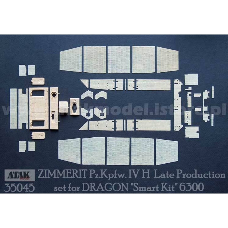 1/35 WWII Germany Panzer IV Ausf.H Zimmerit Set #1 (for Dragon 6300)