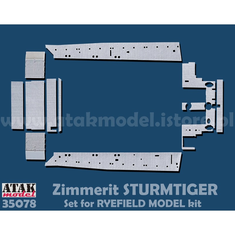 1/35 WWII Germany Stormtiger Assault Mortar Zimmerit Set (for Rye Field Model)