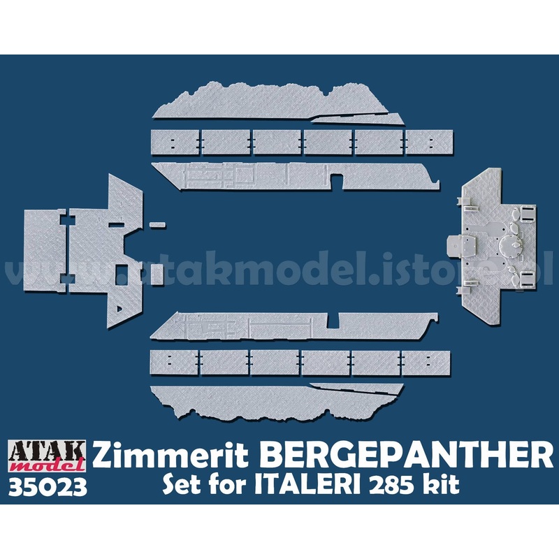 1/35 WWII Germany Zimmerit Set for Berge Panther Recovery Tank (for Italeri 285)