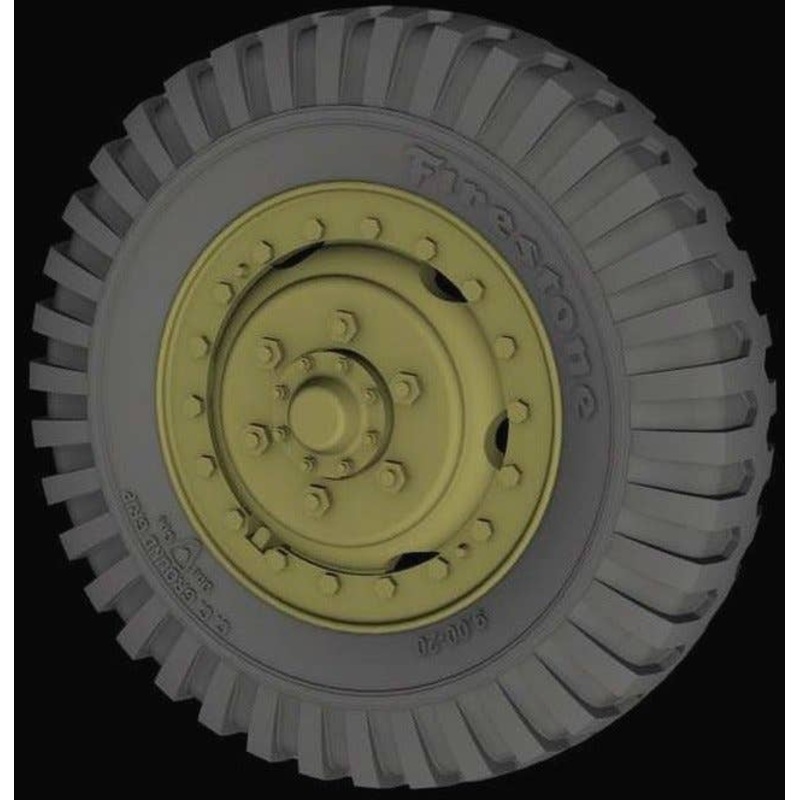 1/35 Front Roadwheels for M3 Halftrack (Firestone)