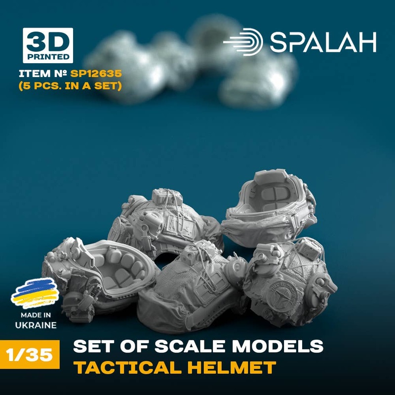 1/35 Set of scale models Tactical helmet, (5 pcs)