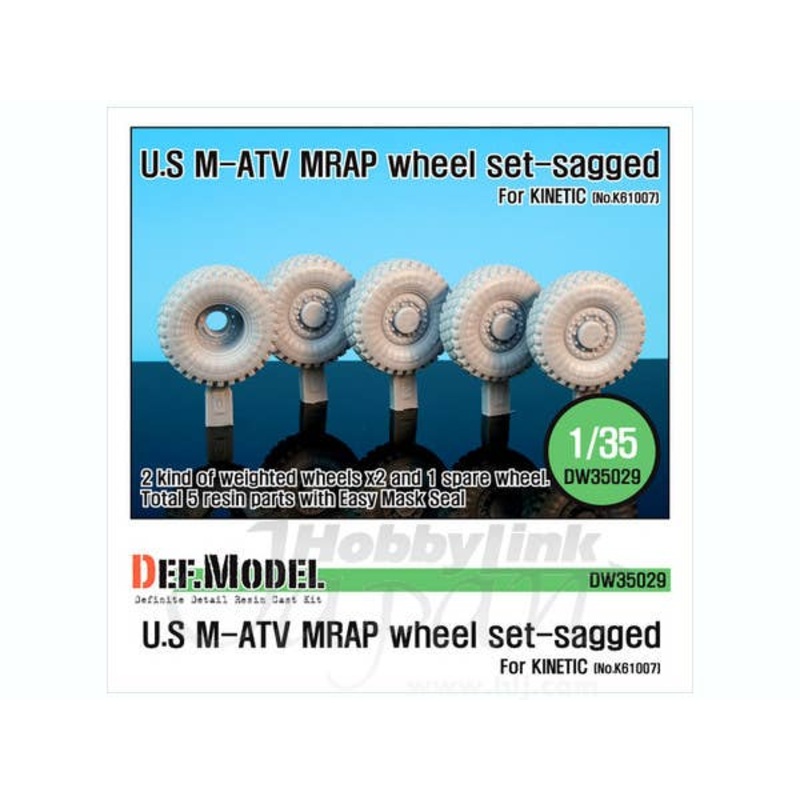 1/35 US M-ATV MRAP Sagged Wheel Set (for Kinetic)