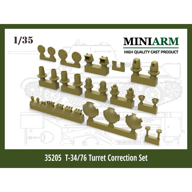 1/35 WWII Dew Soviet T-34/76 Turret Detail Up Parts Set (for Dragon, Zvezda)