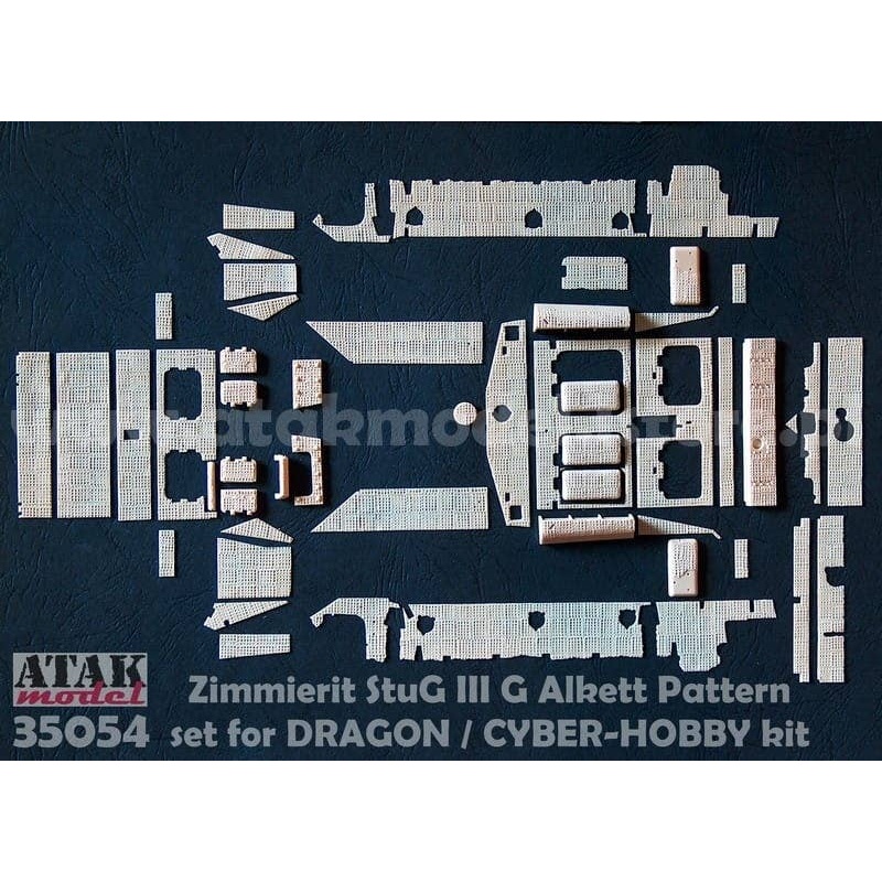 1/35 WWII Germany StuG III Type G Zimmerit Set for Arket (Dragon Smart Kit / Cyber Hobby)