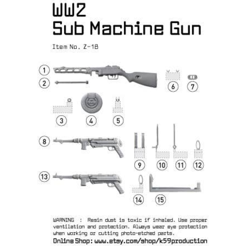 1/35 WWII Submachine Gun
