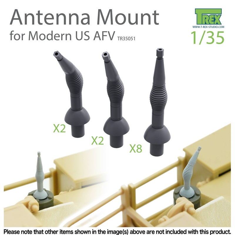 1/35 Active American Antenna Mount Base Set