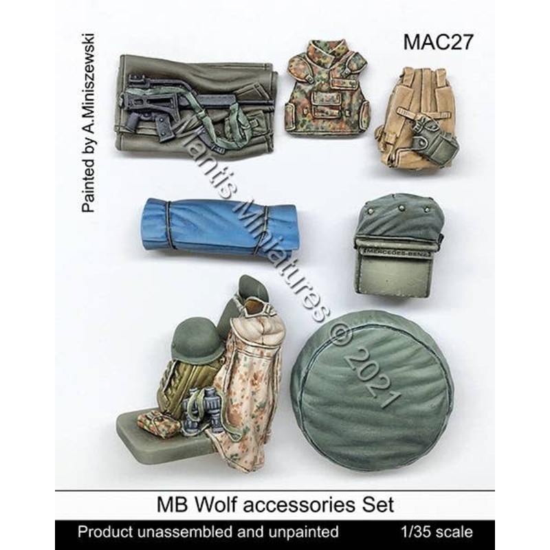 1/35 In-vehicle Accessory Set for the Current Bundeswehr MB Wolf (for Revell)