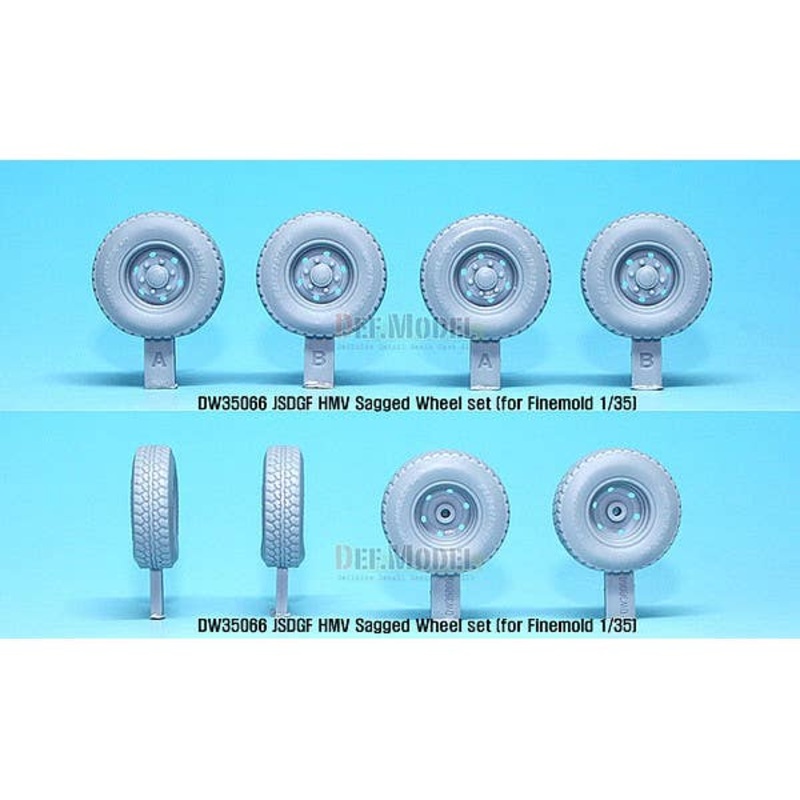 1/35 JGSDF HMV Sagged Wheel Set (for Finemolds)