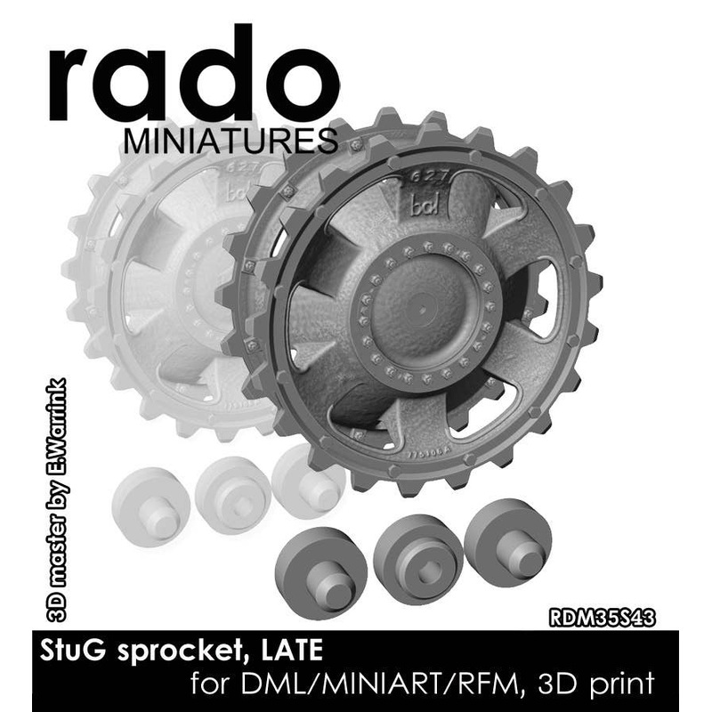 1/35 WWII German Drive Sprocket for StuG III Type 3 Late Model (for Dragon/MiniArt/Rye Field Model)