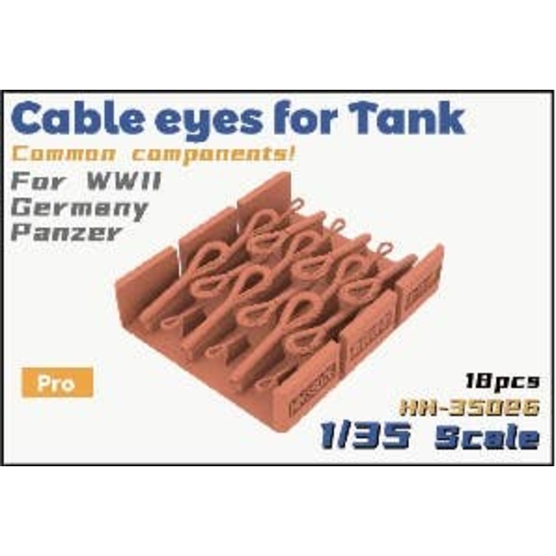 1/35 WWII German Tank Tow Cable End Set