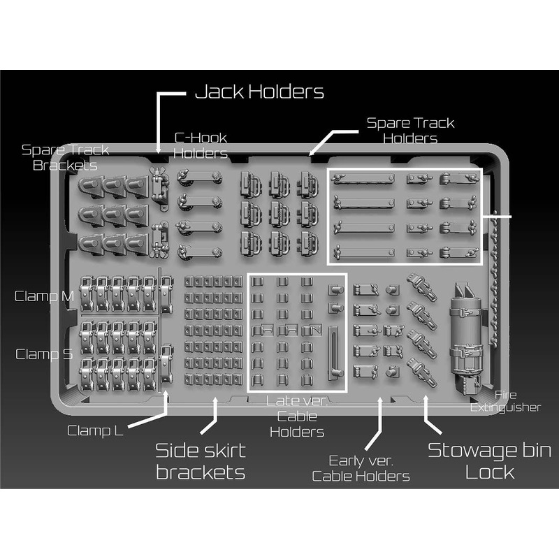 1/35 WWII German Tiger I Heavy Tank Detail Set