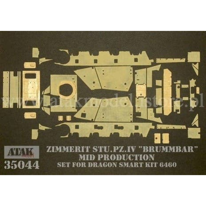 1/35 WWII Germany Panzer IV Brummberg Zimmerit Set (for Dragon 6460)