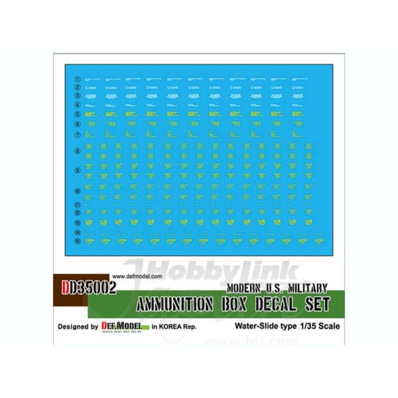 1/35 Modern US Ammunition Box Decal Set