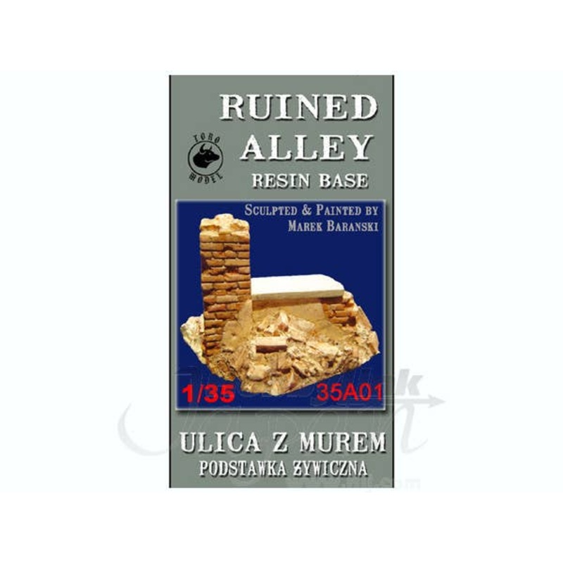 1/35 Ruined Alley Resin Base