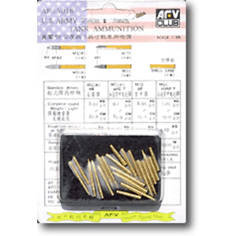 1/35 US Army 76mm & 3in Tank Ammo.