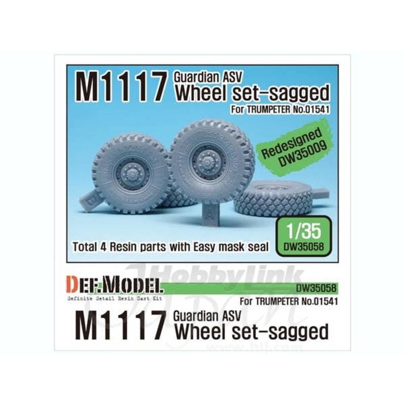 1/35 US M1117 Guardian ASV Sagged Wheel Set (for Trumpeter)