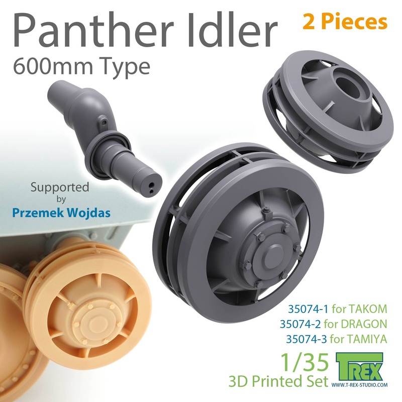 1/35 WW.II German Panther Tank 600mm Diameter Induction Wheel 2 Set (Takom)