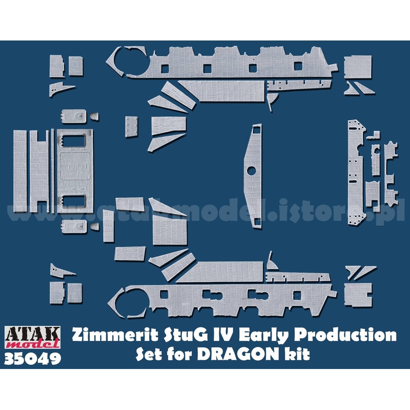 1/35 WWII Germany StuG IV Zimmerit Set for Early Production (for Dragon Smart Kit)