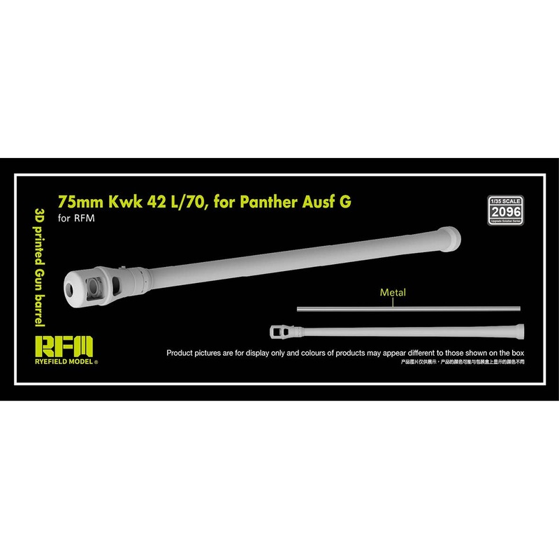 1/35 3D Printed Gun Barrel 75mm Kwk 42 L/70 for Panther Ausf G (for RFM)