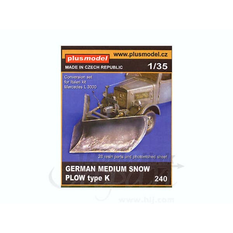 1/35 German Medium Snow Plow Type K Conv. Set for Italeri Mercedes L3000