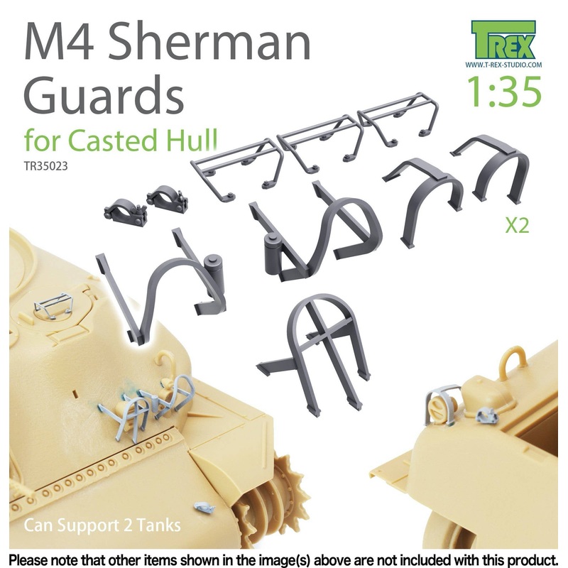 1/35 M4 Sherman Tank Light / Scope Guard Set For Casted Hull (for 2 Cars)