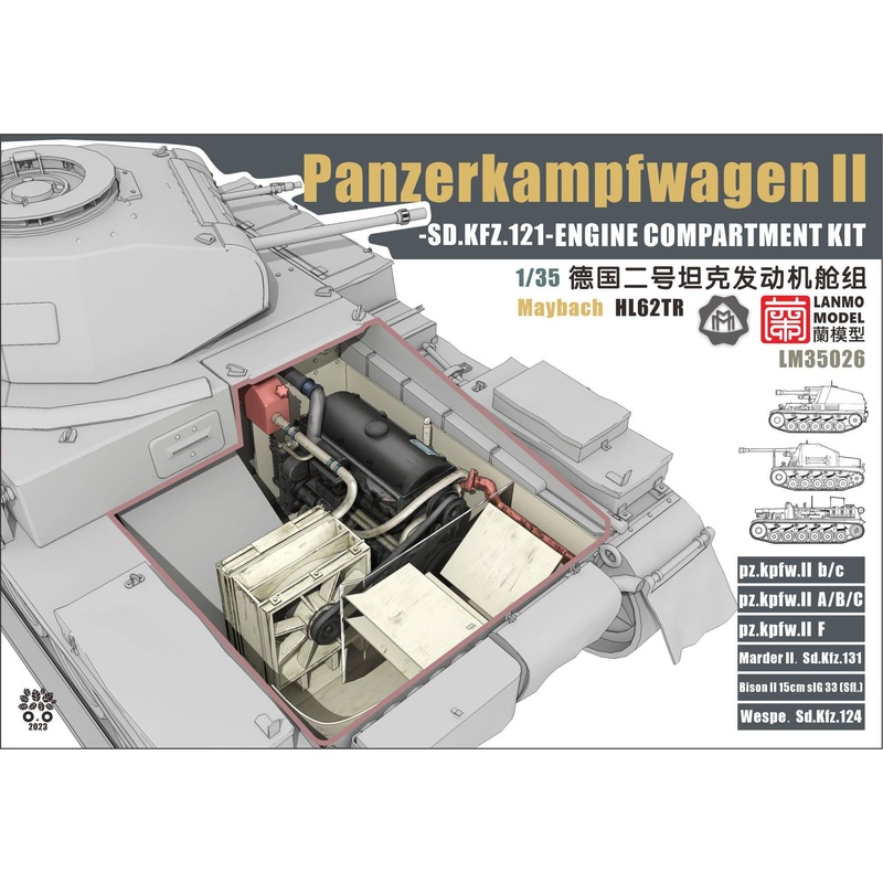 1/35 Panzerkampfwagen II Engine Compartment Kit