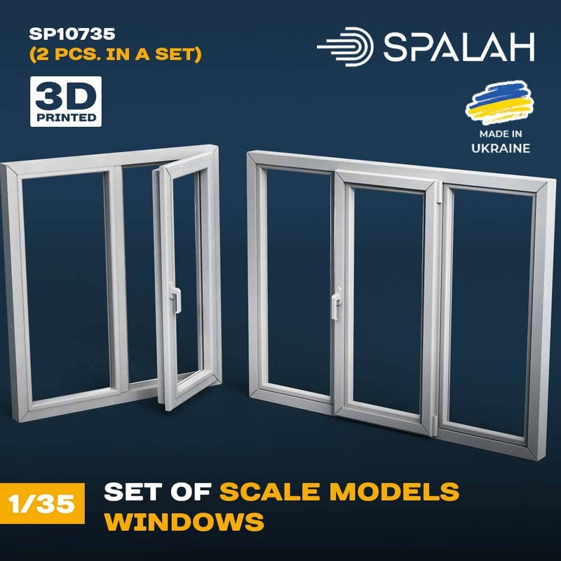 1/35 Set of scale models Windows, (2 pcs)