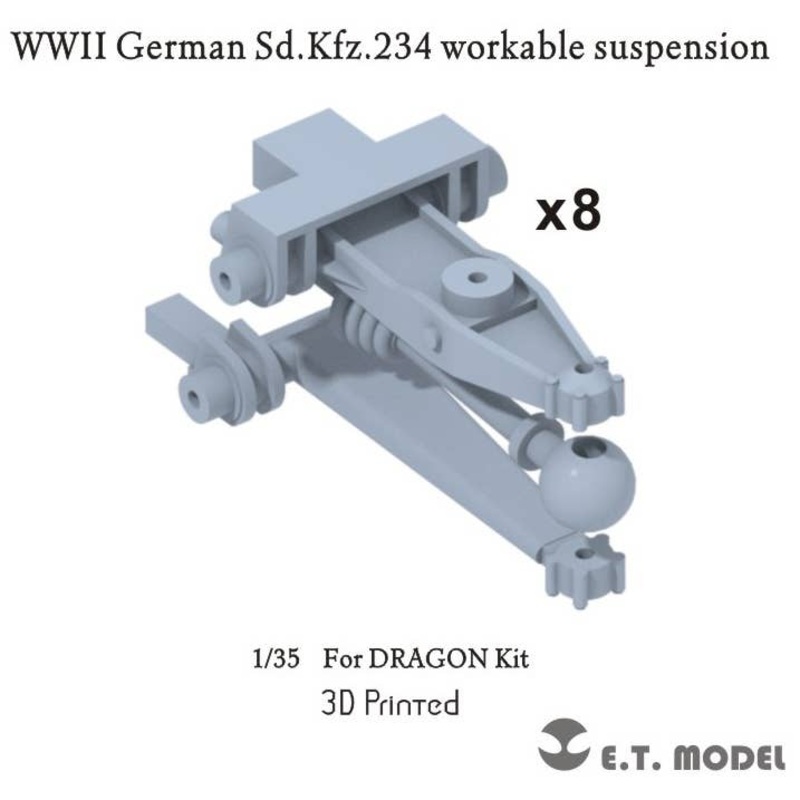 1/35 WW.II German Sd.Kfz.234 Movable Suspension (for Dragon)