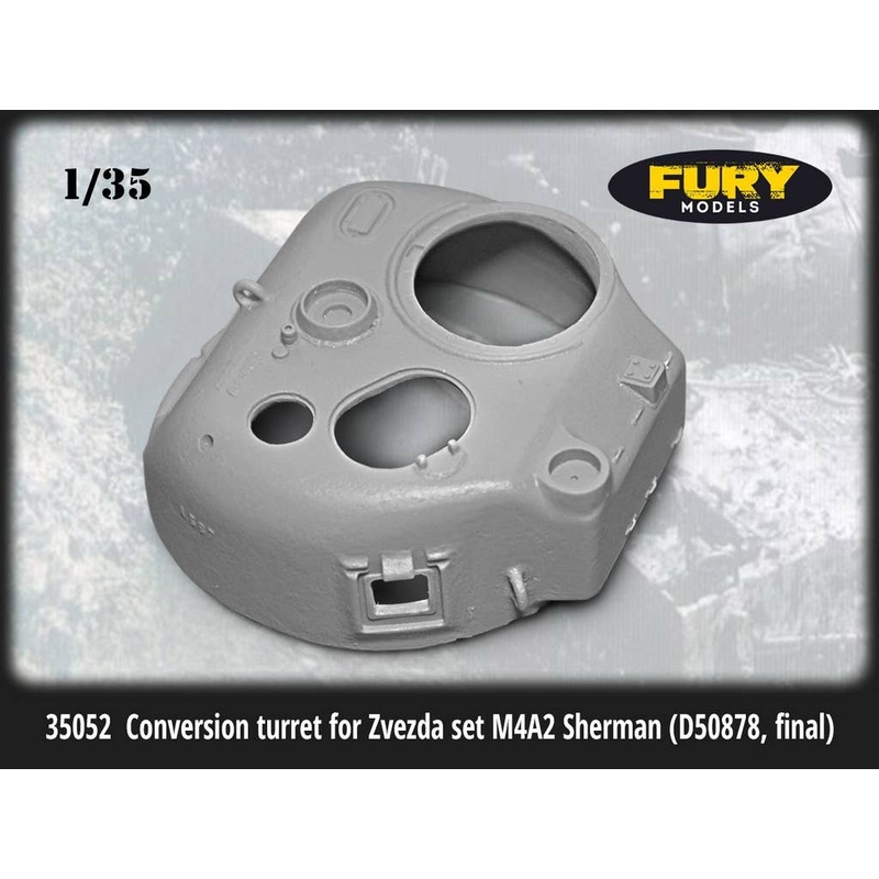 1/35 WW.II US M4A2 Sherman Tank D50878 Type Turret Late / Final Specification Conversion Kit (for Zvezda)