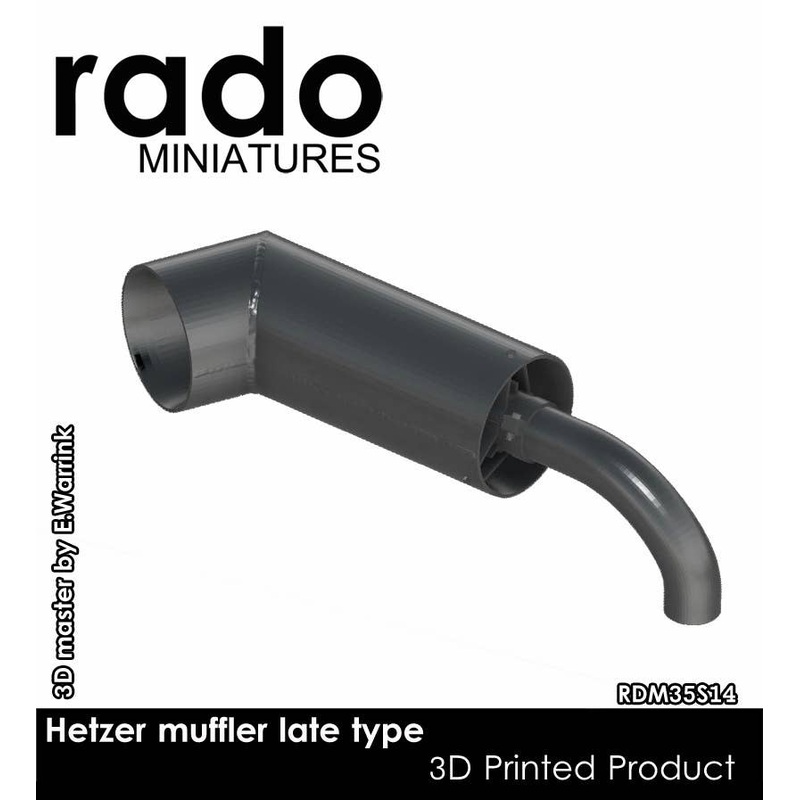 1/35 WWII Germany Late Model Muffler for Hetzer Tank Destroyer (3D printed, 1 piece)