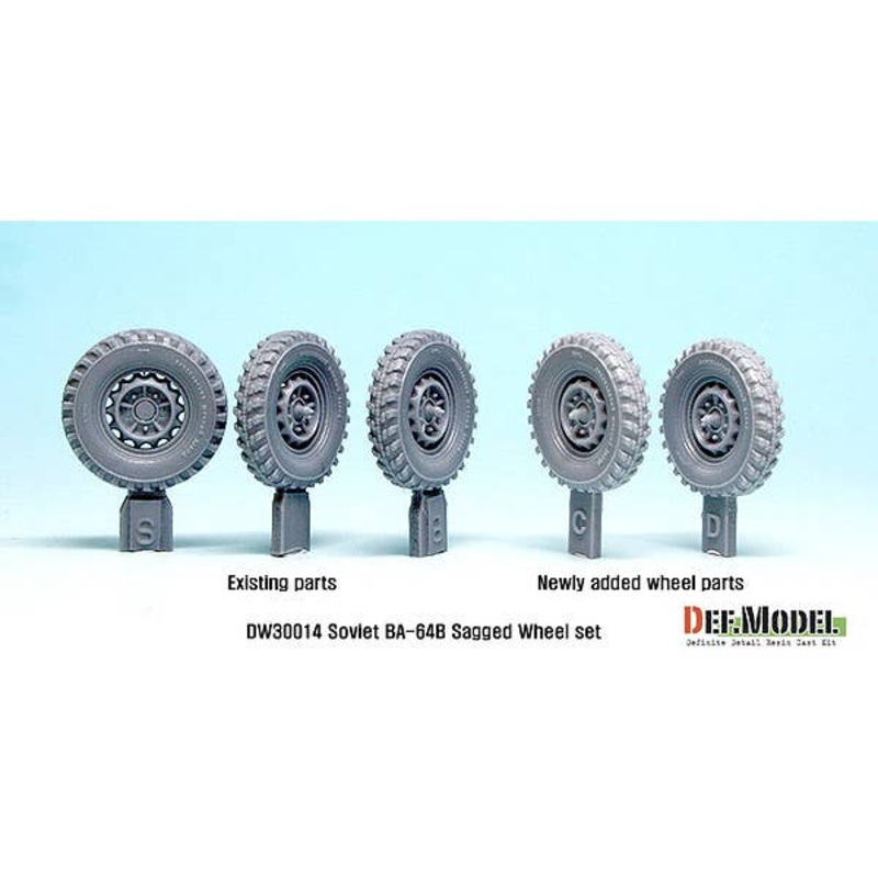 1/35 WWII Russian BA-64B Armored Car Wheel Set (for Miniart)