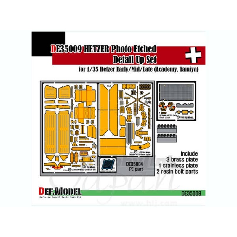 1/35 Hetzer Jagdpanzer 38 PE Detail Up Set (Early/Mid/Late) (for Academy/Tamiya)