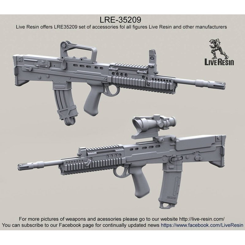 1/35 L85A2 SA80 Assault Rifle w/ Iron Sight & ACOG Scope