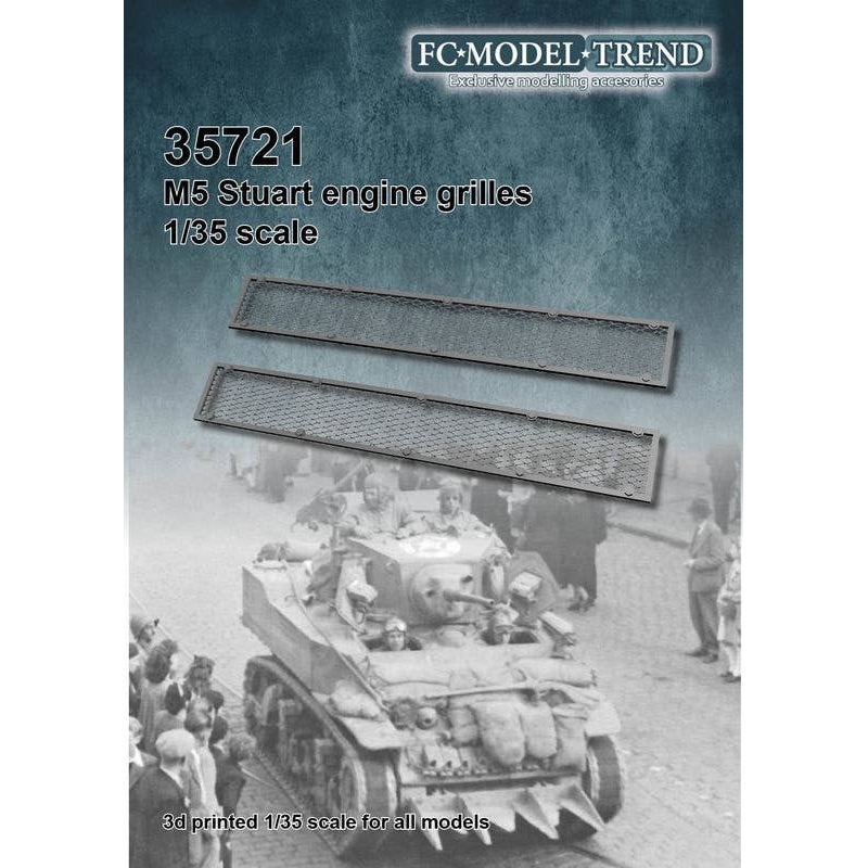 1/35 M5 Stuart Engine Grilles
