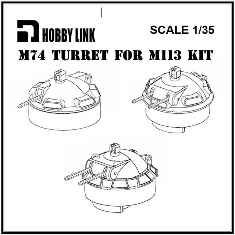 1/35 U.S. M74 Gun Turret 3 types for M113