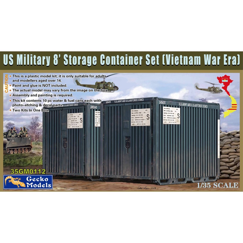 1/35 US Military 8' Storage Container Set (Vietnam War Era)