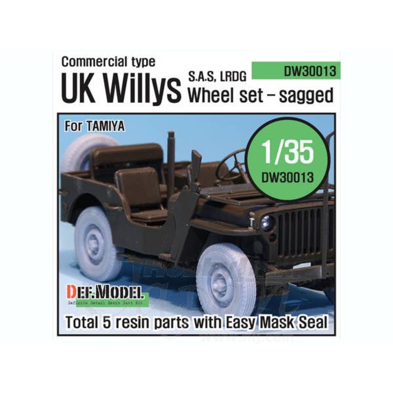 1/35 WW2 U.K. Commando/SAS Jeep Wheel Set (Tamiya)