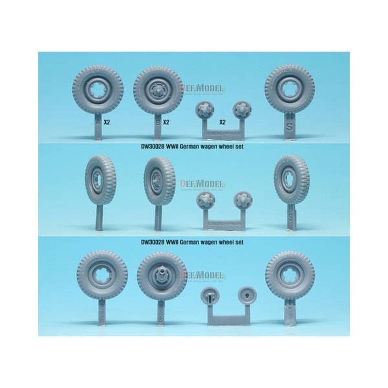 1/35 WWII German VW Wheel Set (for Tamiya)