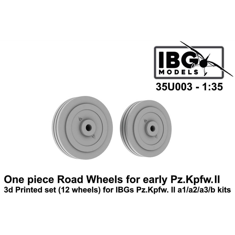 German II A1/ A2/ A3 / B type Integral Wheel Initial Type 12 Pieces for 3D Printed IBG (35U003)