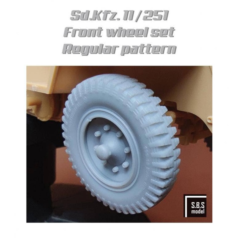 Sd.Kfz 11/251 front wheel set (Regular pattern - sagged)