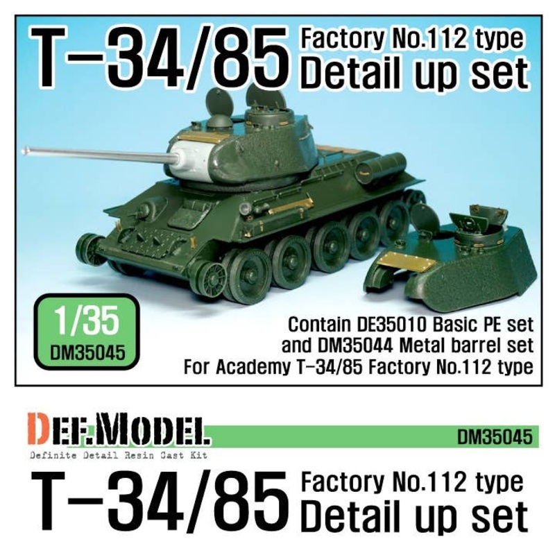 1/35 T-34/85 Factory No.112 Detail Up Set (for Academy)