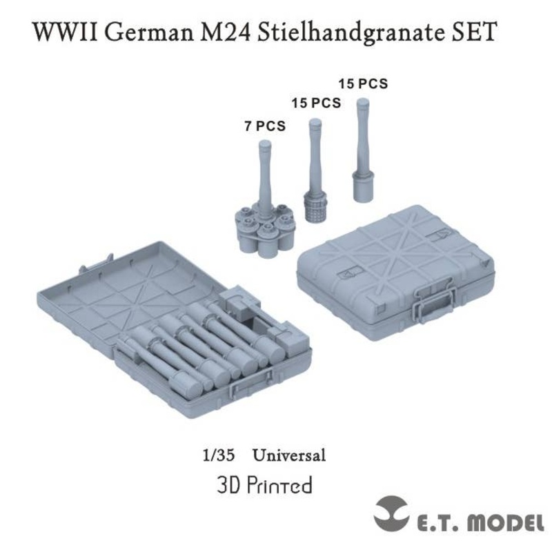 1/35 WW.II German M24 type Hilt Grenade Set with Case (Compatible with Each Company's Kit)