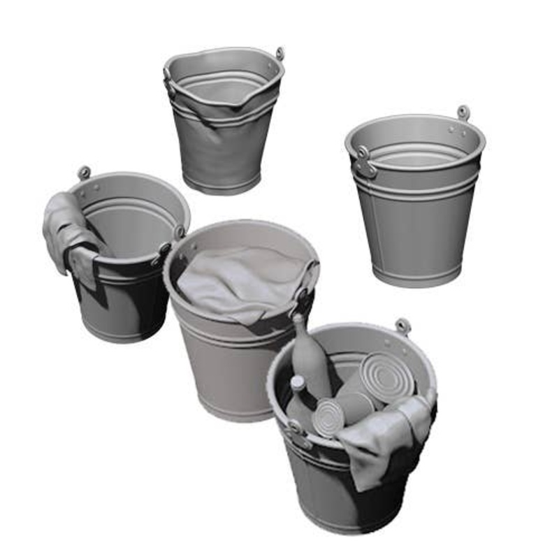 1/35 WW.II German Military Bucket Set (3D Printer)