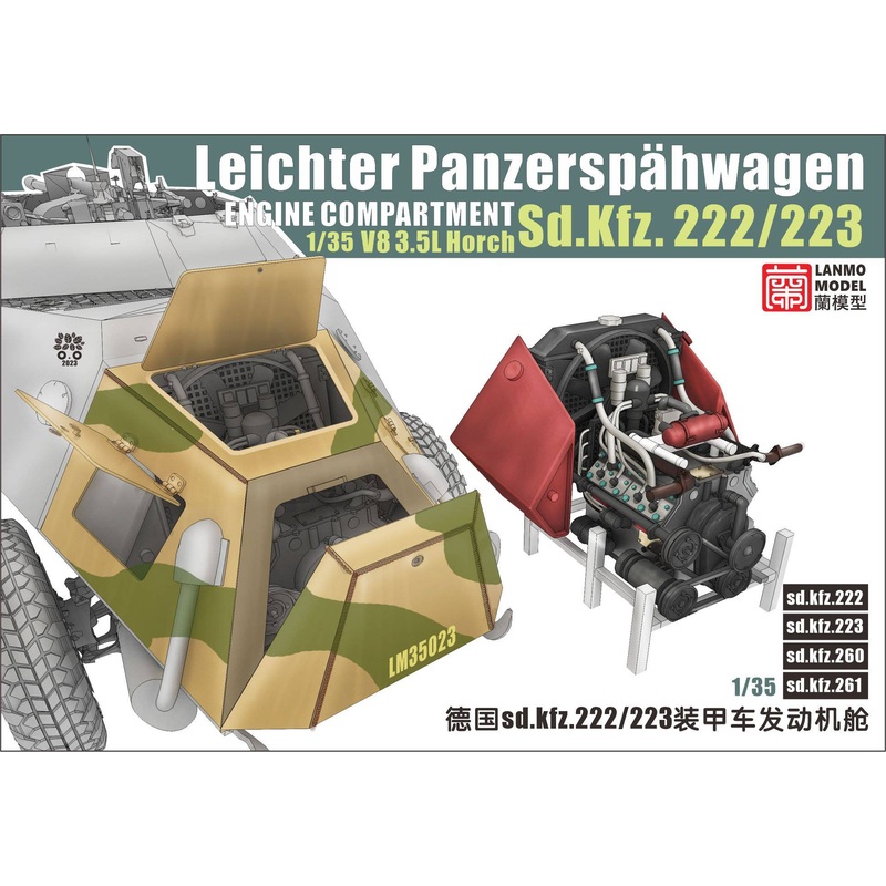 1/35 WW II Germany Sd.kfz.222/223 Engine Compartment