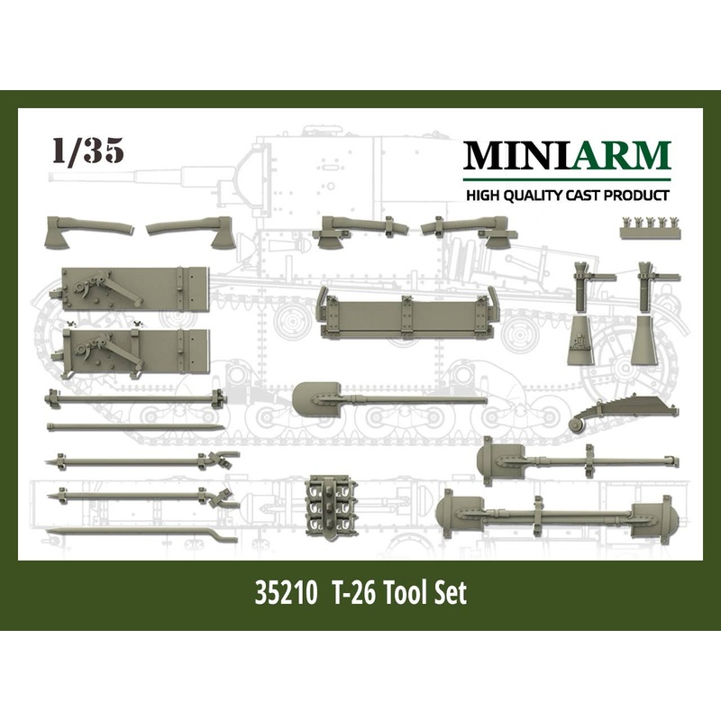 1/35 WW.II Soviet T-26 Light Tank In-Vehicle Tool Set