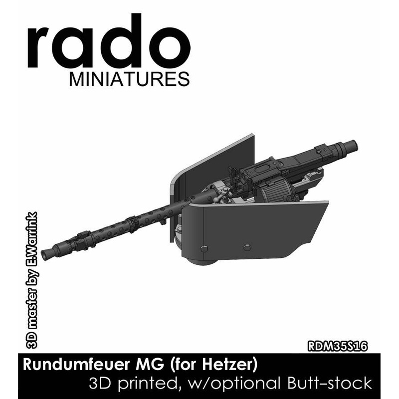 1/35 WWII Germany In-vehicle Operated Machine Gun for Hetzer Tank Destroyer (3D Printed, 1 Piece)