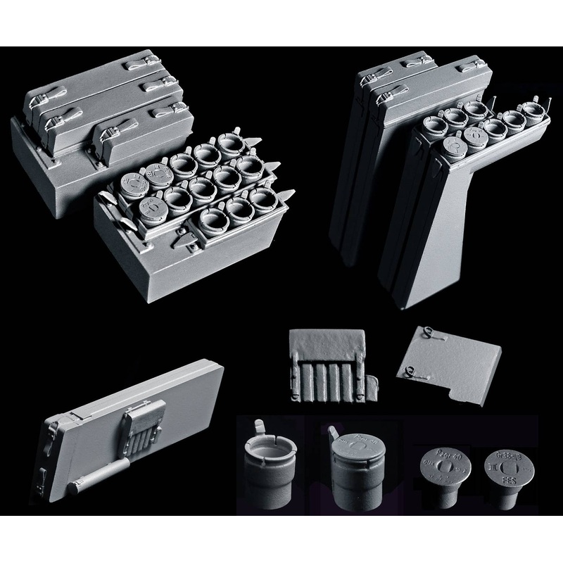1/35 WWII Germany Sdkfz 139 In-vehicle Shell Box Upgrade Set for Marder III (for Tamiya)